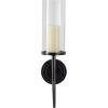 imageDeco 79 Aluminum Metal Wall Sconce Single Candle 6quot x 8quot x 16quot GoldBlack