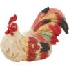 imageDeco 79 Ceramic Rooster Decorative Garden Sculpture Spotted Indoor Outdoor Garden Statue with Black and Red Accents Outdoor Sculpture 13quot x 6quot x 14quot BeigeRed