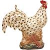 imageDeco 79 Ceramic Rooster Decorative Garden Sculpture Spotted Indoor Outdoor Garden Statue with Black and Red Accents Outdoor Sculpture 13quot x 6quot x 14quot BeigeBeige