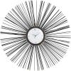 imageDeco 79 Contemporary Metal Sunburst Wall Clock 2quot W x 28quot H Black White GoldBlack  White  Gold