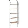 imageDeco 79 Industrial Metal Shelf Wall Storage Shelves for Bedroom Living Room Bathroom Kitchen Office and More 25quot L x 7quot W x 33quot H Brown23 x 12 x 71