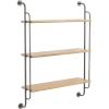 imageDeco 79 Industrial Metal Shelf Wall Storage Shelves for Bedroom Living Room Bathroom Kitchen Office and More 25quot L x 7quot W x 33quot H Brown33 x 25 x 7