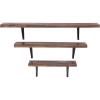 imageDeco 79 Industrial Poplar Wood Wall Shelf Metal S3 48quot36quot24quot W92602 15L17 H Brown