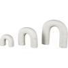 imageDeco 79 Marble Abstract Decorative Sculpture Square Arch Home Decor Statues with Varying Sizes Set of 3 Accent Figurines 7quot 5quot 3quot H BlackWhite