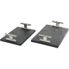 imageDeco 79 Marble Slim Textured Tray with Rod Handles Set of 2 22quot 18quot W BlackBlack