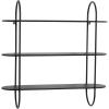 imageDeco 79 Metal Oval 3 Shelf Wall Shelf 28quot x 8quot x 28quot BlackBlack