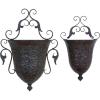 imageDeco 79 Metal Wall Planter 125Inch and 325Inch Set of 2 Brown
