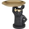 imageDeco 79 Polystone Bulldog Decorative Sculpture Home Decor Statue with Tray Top Accent Figurine 15quot x 14quot x 14quot Black
