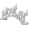 imageDeco 79 Polystone Elephant Decorative Sculpture Home Decor Statue Accent Figurine 17quot x 4quot x 8quot BlackSilver