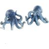 imageDeco 79 Porcelain Ceramic Octopus Decorative Sculpture Tall Home Decor Statue with Long Tentacles Accent Figurine 11quot x 12quot x 17quot SilverDark Blue