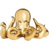 imageDeco 79 Porcelain Ceramic Octopus Decorative Sculpture Tall Home Decor Statue with Long Tentacles Accent Figurine 11quot x 12quot x 17quot SilverGold