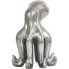 imageDeco 79 Porcelain Ceramic Octopus Decorative Sculpture Tall Home Decor Statue with Long Tentacles Accent Figurine 11quot x 12quot x 17quot SilverSilver
