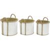 imageDeco 79 Seagrass Round Storage Basket with Handles Set of 3 17quot 15quot 13quotW White