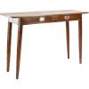 imageDeco 79 Wood Rectangle Console Table with Silver Pull Handles 45quot x 16quot x 30quot Dark Brown