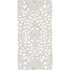 imageDeco 79 Wooden Floral Handmade Home Wall Decor Intricately Carved Wall Sculpture Wall Art 16quot x 1quot x 48quot White24L x 1W