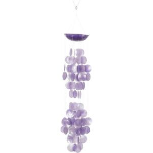 imageDeco 79 Capiz Shell Waterfall Windchime 5quot x 5quot x 27quot BluePurple