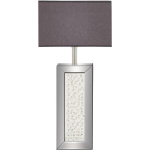 imageDeco 79 Glam Glass Cylinder Table Lamp 16quot x 11quot x 31quot Silver