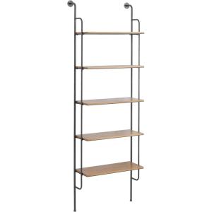 imageDeco 79 Industrial Metal Shelf Wall Storage Shelves for Bedroom Living Room Bathroom Kitchen Office and More 25quot L x 7quot W x 33quot H Brown23 x 12 x 71