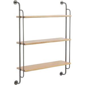 imageDeco 79 Industrial Metal Shelf Wall Storage Shelves for Bedroom Living Room Bathroom Kitchen Office and More 25quot L x 7quot W x 33quot H Brown33 x 25 x 7