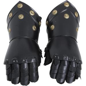 imageDeco 79 Metal Replica Medieval Armor Gloves Set of 2 14quot WBlack