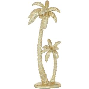 imageDeco 79 Polyresin Tree Decorative Sculpture Palm Home Decor Statue Accent Figurine 7quot x 5quot x 16quot GoldGold