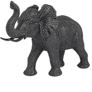 imageDeco 79 Polystone Elephant Decorative Sculpture Home Decor Statue Accent Figurine 17quot x 4quot x 8quot BlackBlack