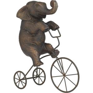 imageDeco 79 Polystone Elephant Decorative Sculpture Home Decor Statue Accent Figurine 17quot x 4quot x 8quot BlackBronze