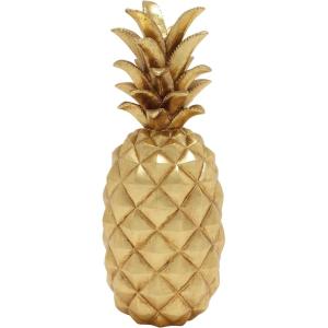 imageDeco 79 Polystone Fruit Decorative Sculpture Pineapple Home Decor Statue Accent Figurine 7quot x 7quot x 18quot Gold