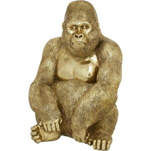 imageDeco 79 Polystone Gorilla Decorative Sculpture Home Decor Statue Accent Figurine 11quot x 9quot x 15quot Gold