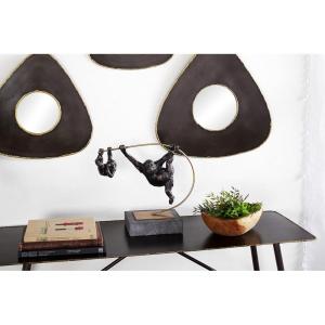 imageDeco 79 Polystone People Decorative Sculpture Home Decor Statue Accent Figurine 9quot x 5quot x 15quot BlackBlack