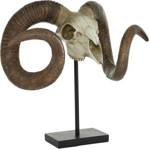 imageDeco 79 Polystone Ram Decorative Sculpture Skull Home Decor Statue Accent Figurine 22quot x 8quot x 17quot Brown