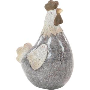 imageDeco 79 Polystone Rooster Decorative Garden Sculpture Indoor Outdoor Garden Statue Outdoor Sculpture 8quot x 5quot x 13quot Gray8 x 5 x 13