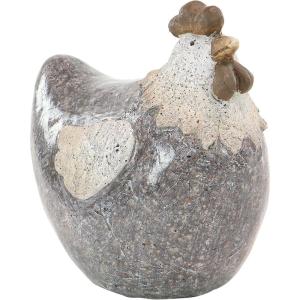 imageDeco 79 Polystone Rooster Decorative Garden Sculpture Indoor Outdoor Garden Statue Outdoor Sculpture 8quot x 5quot x 13quot Gray9 x 6 x 10