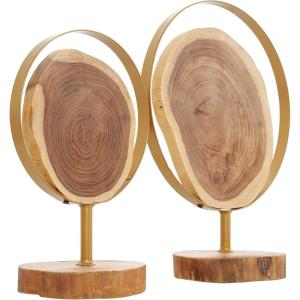 imageDeco 79 Teak Wood Abstract Handmade Decorative Sculpture Carved Home Decor Statue with Faces Accent Figurine 13quot x 4quot x 16quot Brown14  11H