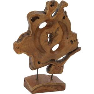 imageDeco 79 Teak Wood Abstract Handmade Decorative Sculpture Carved Home Decor Statue with Faces Accent Figurine 13quot x 4quot x 16quot Brown16 x 5 x 19
