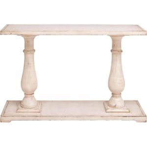 imageDeco 79 Wood Console Table with Distressed Accents 48quot x 14quot x 32quot White