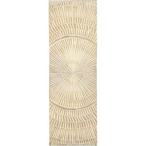 imageDeco 79 Wood Geometric Home Wall Decor Arches Panel Wall Sculpture with Overlapping Gold Arches Wall Art 157quot x 13quot x 432quot Light BrownGold
