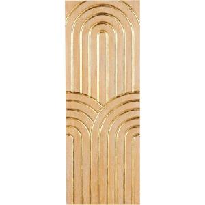 imageDeco 79 Wood Geometric Home Wall Decor Arches Panel Wall Sculpture with Overlapping Gold Arches Wall Art 157quot x 13quot x 432quot Light BrownLight Brown