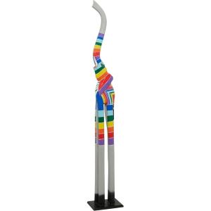 imageDeco 79 Wood Giraffe Decorative Sculpture Home Decor Statue Accent Figurine 11quot x 6quot x 47quot BrownMulti Colored