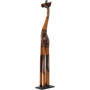 imageDeco 79 Wood Giraffe Decorative Sculpture Home Decor Statue Accent Figurine 11quot x 6quot x 47quot BrownOrange