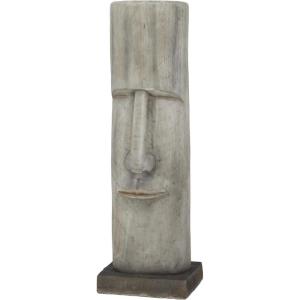 imageThe Novogratz Magnesium Oxide Indoor Outdoor Planter Easter Island Head Large Planter Pot Planter 13quot x 14quot x 18quot Dark GrayBrown