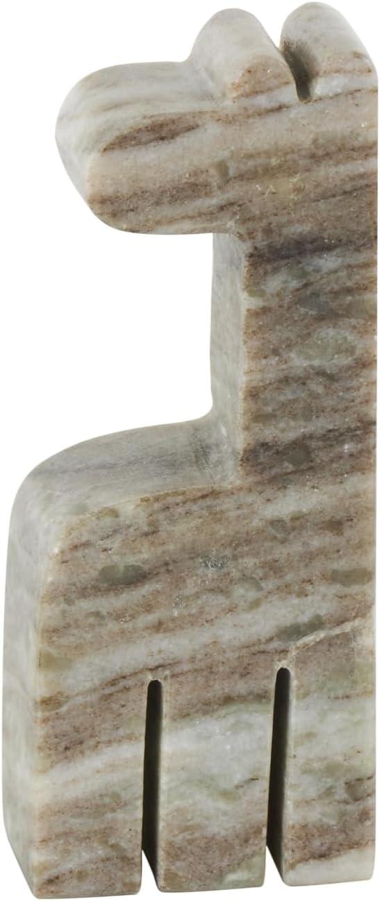 imageDeco 79 Marble Safari Animals Decorative Sculpture Small Abstract Rounded Home Decor Statues Set of 3 Accent Figurines 6quot 4quot 6quot H Multi ColoredMulti Colored
