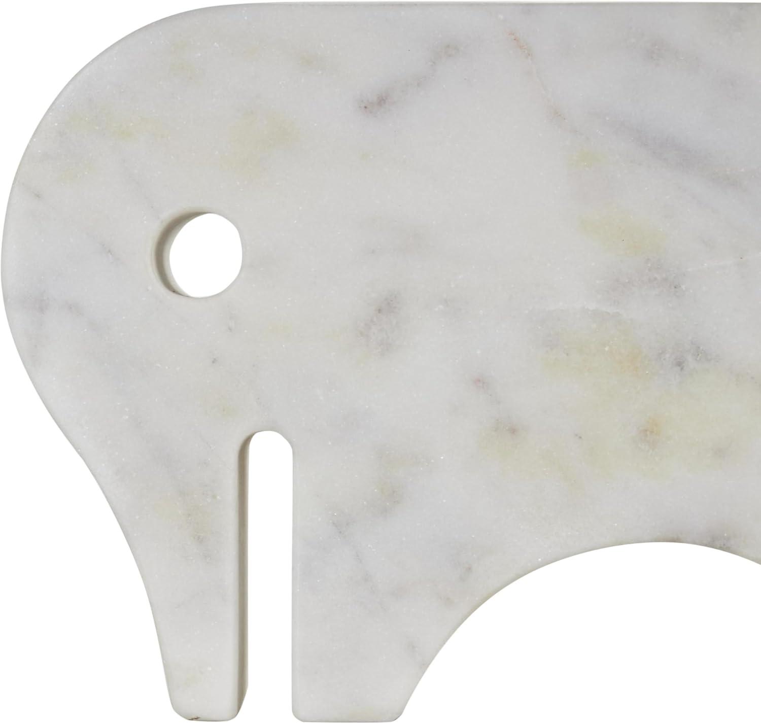 imageDeco 79 Marble Safari Animals Decorative Sculpture Small Abstract Rounded Home Decor Statues Set of 3 Accent Figurines 6quot 4quot 6quot H Multi ColoredWhite