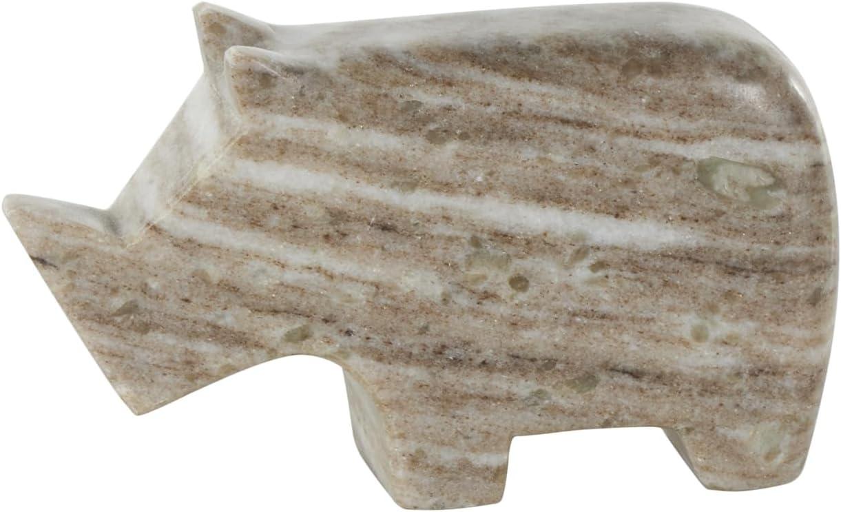 imageDeco 79 Marble Safari Animals Decorative Sculpture Small Abstract Rounded Home Decor Statues Set of 3 Accent Figurines 6quot 4quot 6quot H Multi ColoredMulti Colored