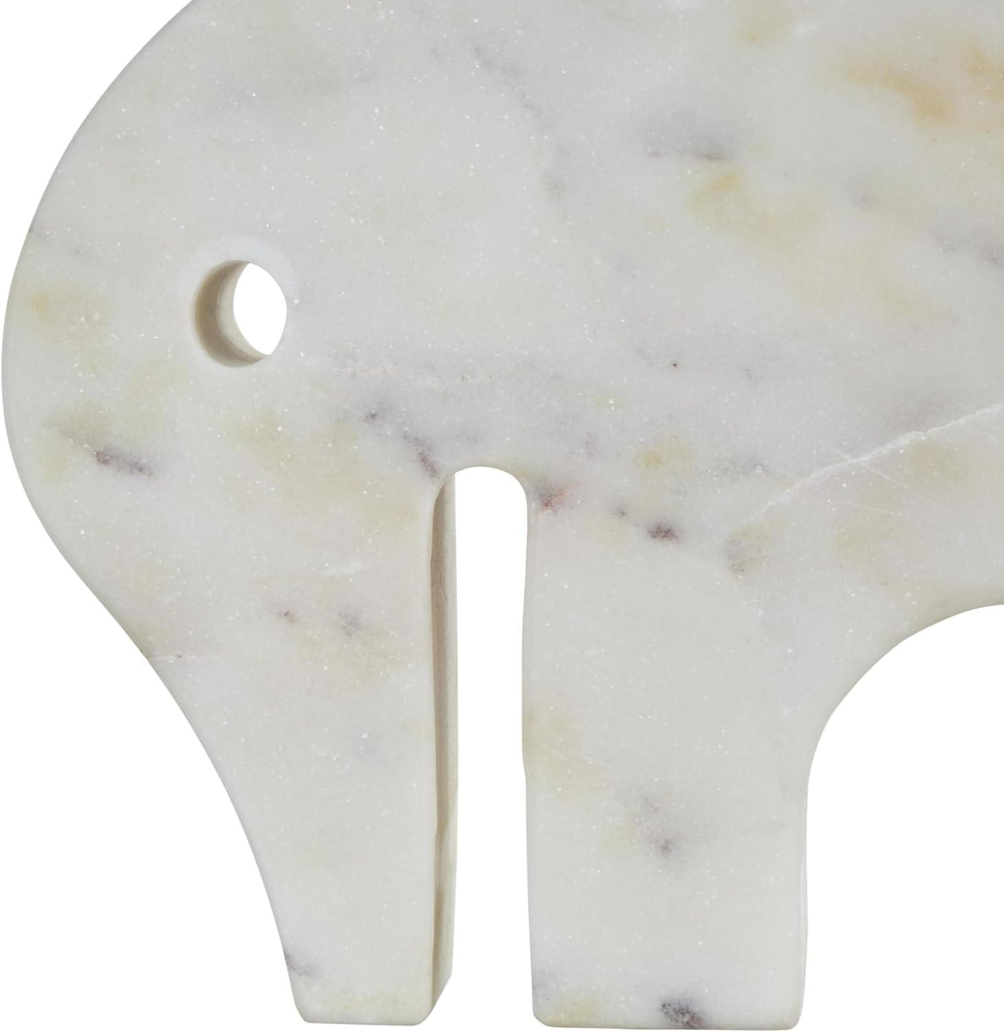 imageDeco 79 Marble Safari Animals Decorative Sculpture Small Abstract Rounded Home Decor Statues Set of 3 Accent Figurines 6quot 4quot 6quot H Multi ColoredWhite