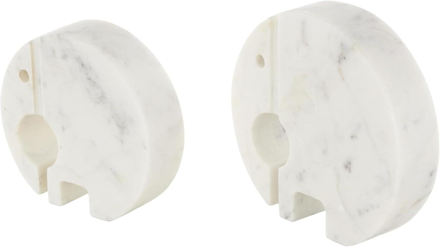 imageDeco 79 Marble Safari Animals Decorative Sculpture Small Abstract Rounded Home Decor Statues Set of 3 Accent Figurines 6quot 4quot 6quot H Multi ColoredWhite