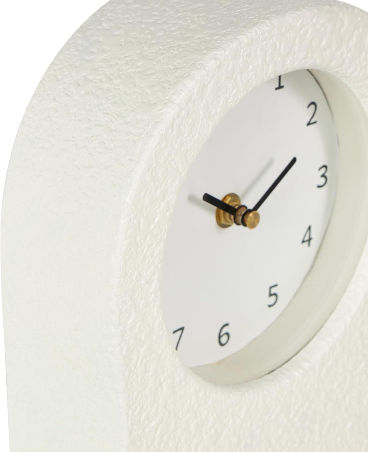 imageDeco 79 Metal Decorative Clock Textured Mantel Clocks with Gold Accents Set of 2 Tabletop Clocks 7quot W 9quot H Multi ColoredMulti Colored