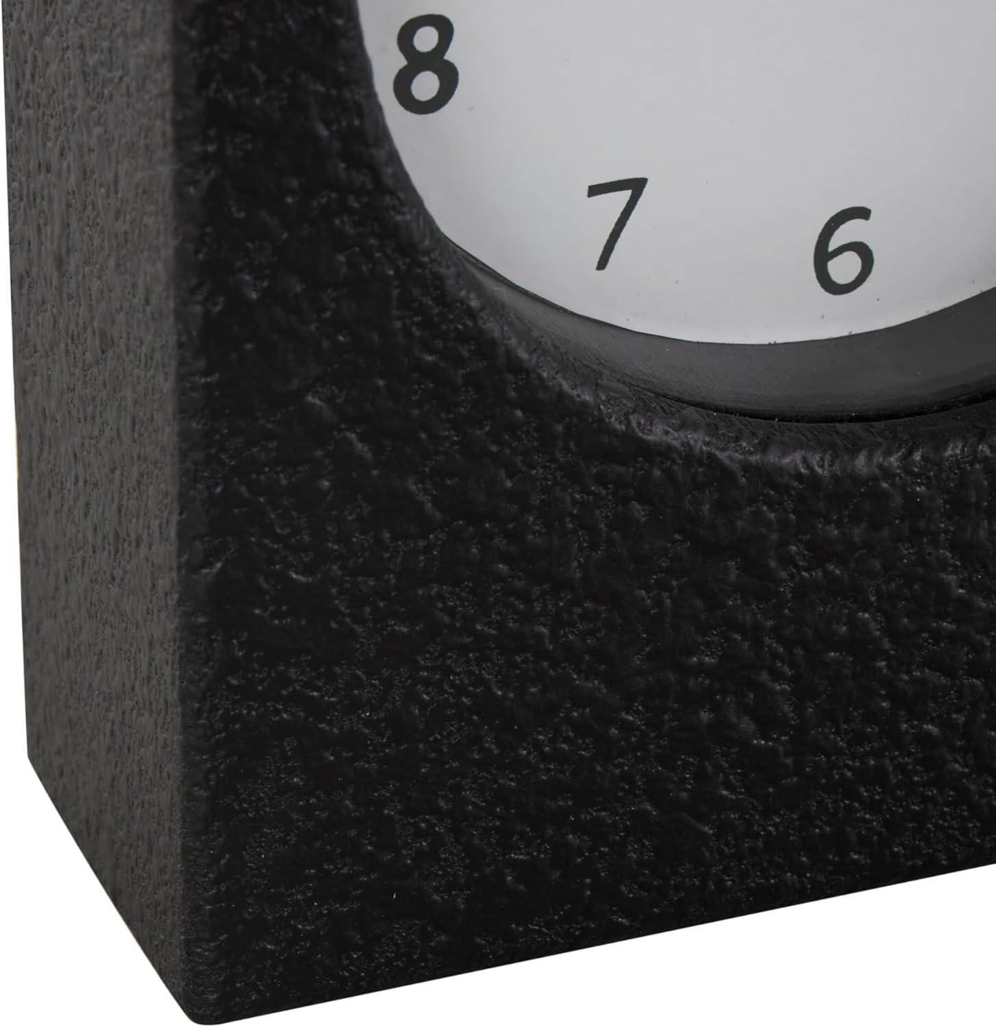 imageDeco 79 Metal Decorative Clock Textured Mantel Clocks with Gold Accents Set of 2 Tabletop Clocks 7quot W 9quot H Multi ColoredMulti Colored