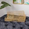 imageCosmoLiving by Cosmopolitan Metal Wire Tray Set of 2 17quot 19quotW Gold