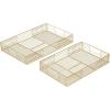 imageCosmoLiving by Cosmopolitan Metal Wire Tray Set of 2 17quot 19quotW Gold